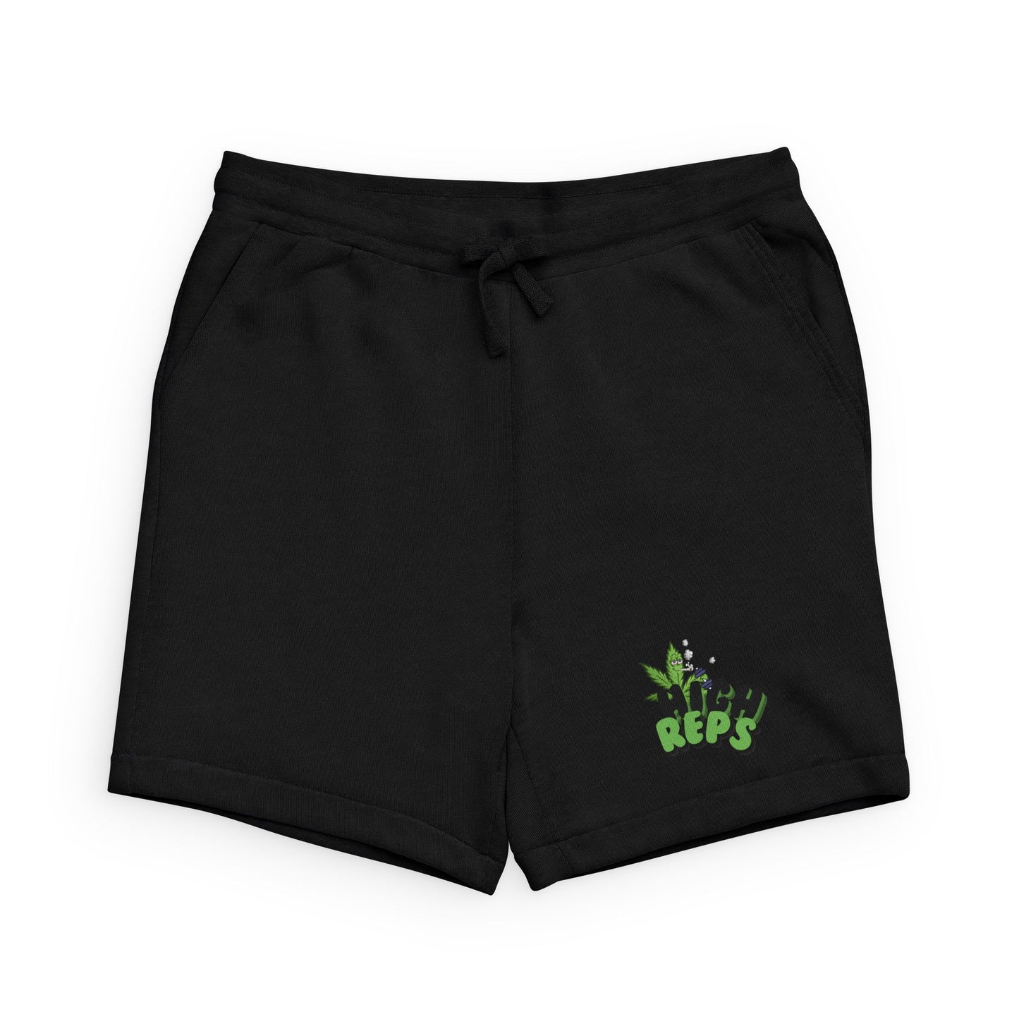 High Reps Logo Sweatshorts — Black Casual Gym Shorts