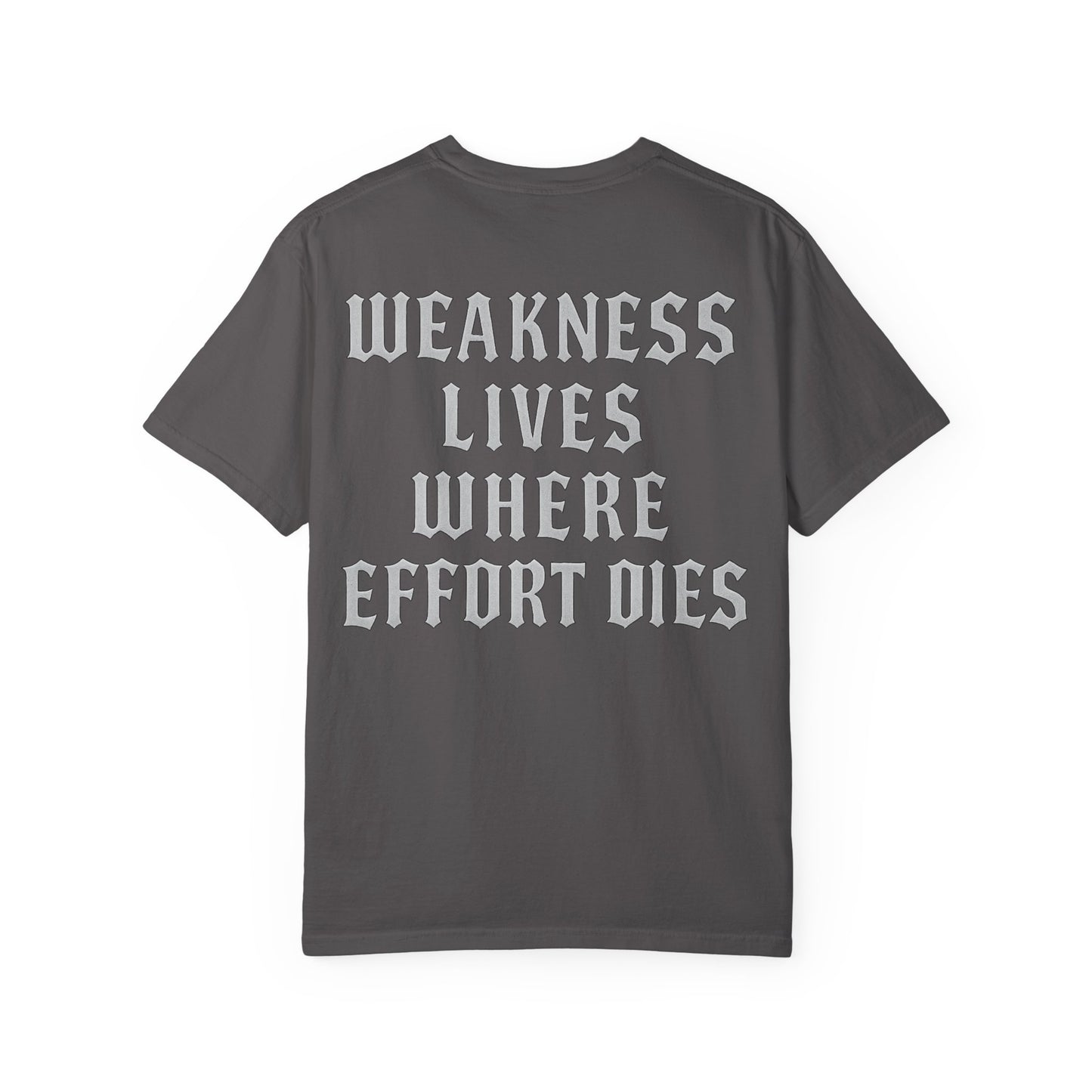 Weakness Lives Where Effort Dies- Unisex Gym T-Shirt