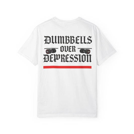 Dumbbells Over Depression- Unisex Gym T-Shirt